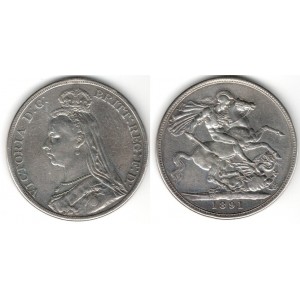 1 Crown 1891 - Victoria (1837-1901)