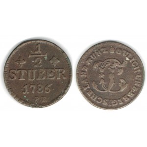 Nemecko / Julich-Berg - 1/2 Stuber 1786 PR, Charles Theodor (1765-1794)